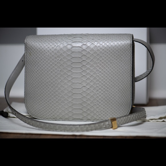 Celine Medium Box Bag - Grey Python Leather - Picture 7 of 9